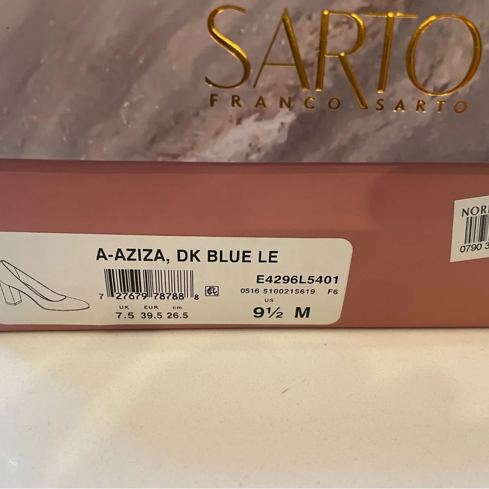 Franco Sarto Blue Patent Heels 9.5M - Picture 4 of 11